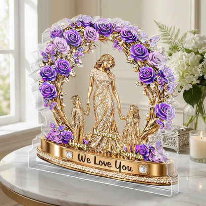 Custom Acrylic Plaque - Personalized Mother's Day Gifts For Mom, Grandma - Mom Makes Every Day Beautiful