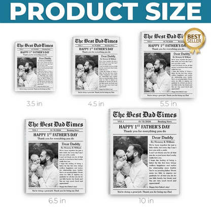 Custom Photo Acrylic Fridge Magnet - Personalized Father's Day Birthday Gifts For New Dad - The Best Dad Times