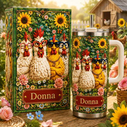 Custom Chicken Mom Tumbler Gift For Chicken Lovers
