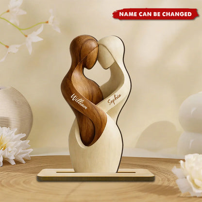 Two Become One - Personalized Wooden Plaque For Him, Her