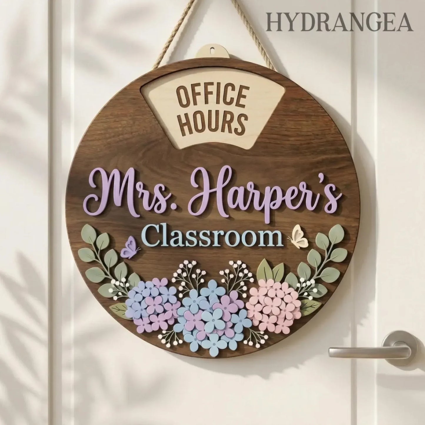 Custom Rotating Wooden Door Sign - Personalized Office Status Spinner,6 Rotating Text, Wooden Work In Progress Sign for Boss Desk Door Decor