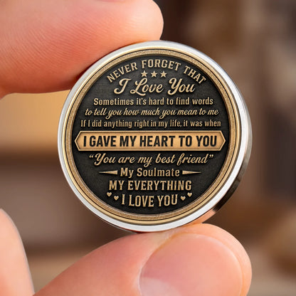 Custom Pocket Hug - Personalized Anniversary Wedding Gifts For Husband And Wife, Him And Her - Love Token Lasts Forever