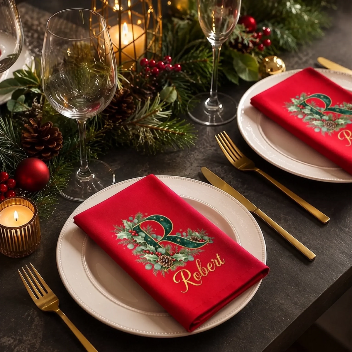 Custom Cotton Napkin - Personalized Christmas Birthday Gifts For Mom, Dad, Brother, Sister - Home Feels Better Together