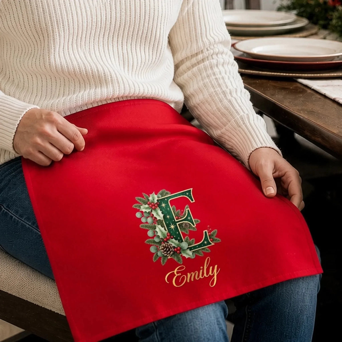 Custom Cotton Napkin - Personalized Christmas Birthday Gifts For Mom, Dad, Brother, Sister - Home Feels Better Together