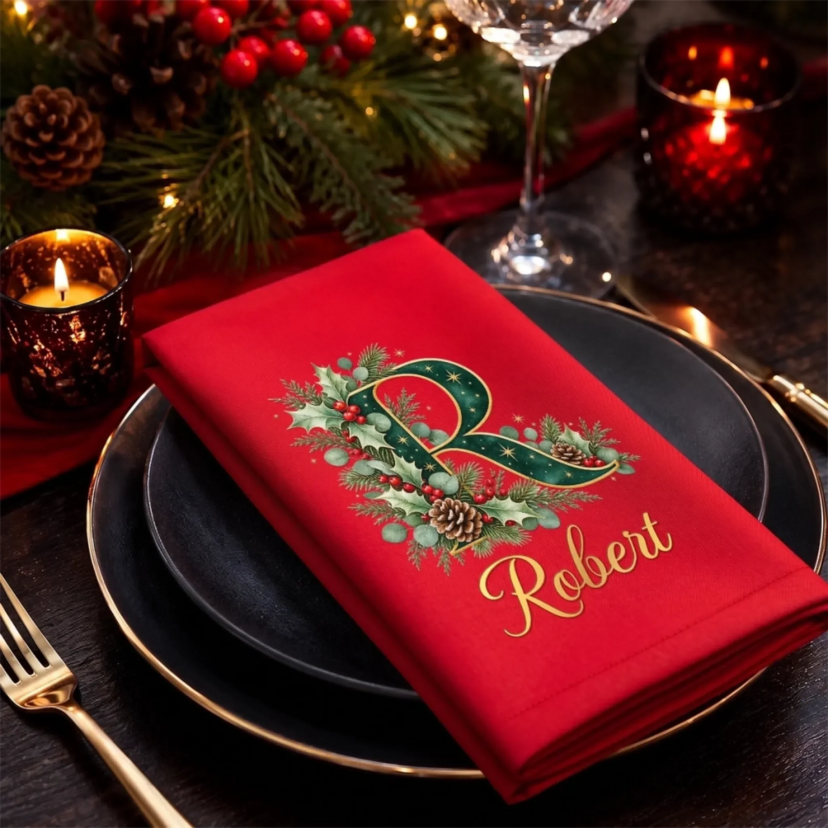 Custom Cotton Napkin - Personalized Christmas Birthday Gifts For Mom, Dad, Brother, Sister - Home Feels Better Together