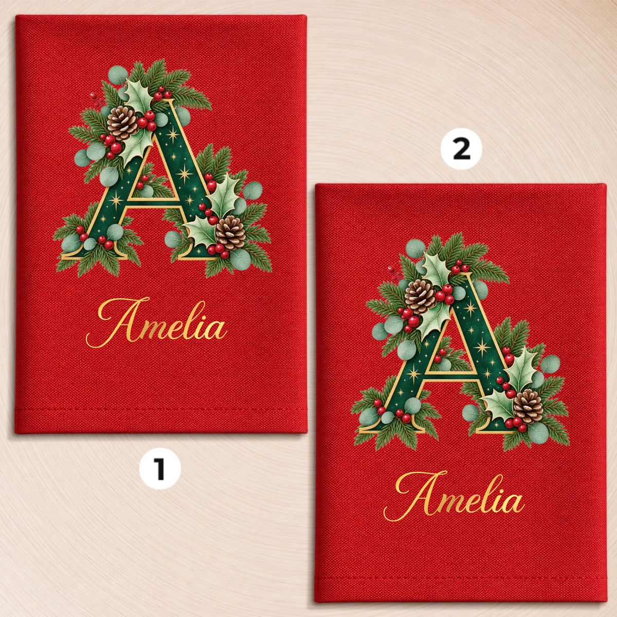 Custom Cotton Napkin - Personalized Christmas Birthday Gifts For Mom, Dad, Brother, Sister - Home Feels Better Together