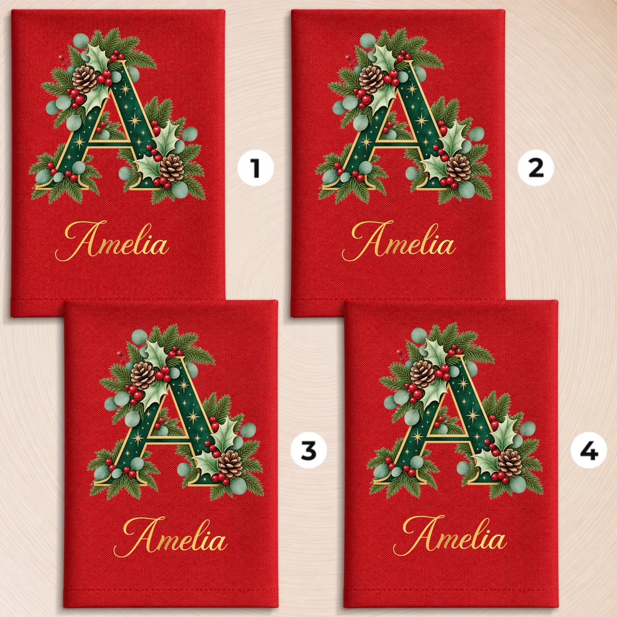 Custom Cotton Napkin - Personalized Christmas Birthday Gifts For Mom, Dad, Brother, Sister - Home Feels Better Together