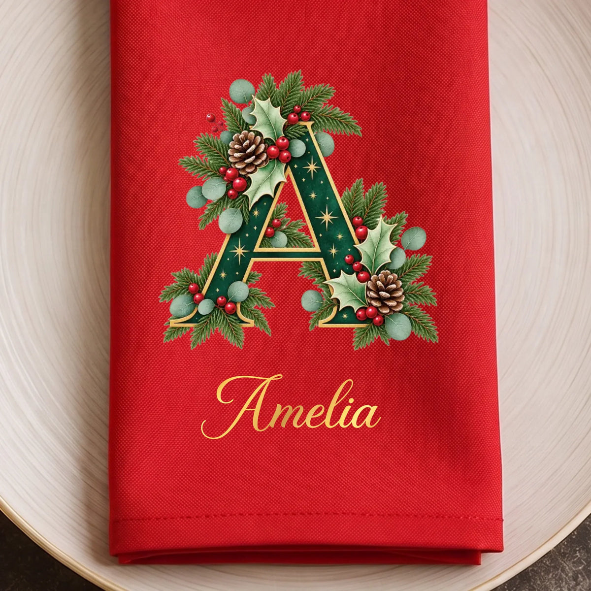 Custom Cotton Napkin - Personalized Christmas Birthday Gifts For Mom, Dad, Brother, Sister - Home Feels Better Together