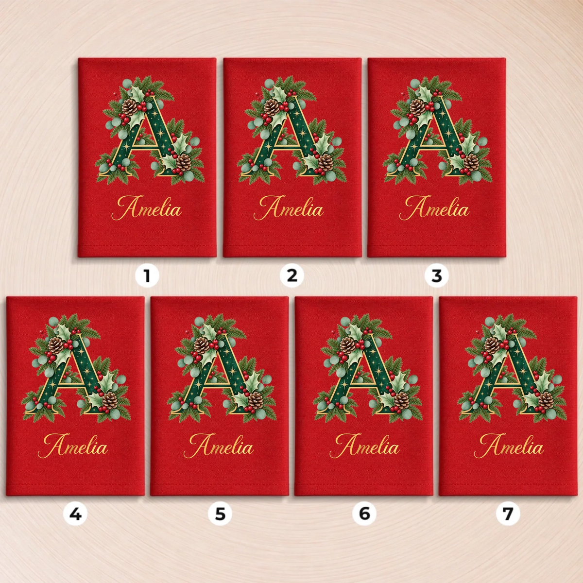 Custom Cotton Napkin - Personalized Christmas Birthday Gifts For Mom, Dad, Brother, Sister - Home Feels Better Together