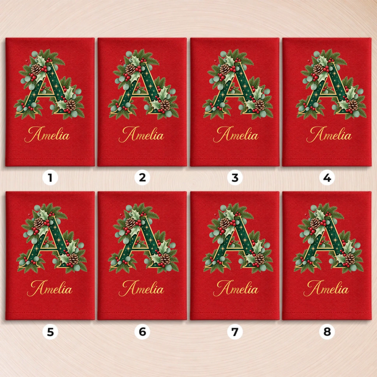 Custom Cotton Napkin - Personalized Christmas Birthday Gifts For Mom, Dad, Brother, Sister - Home Feels Better Together