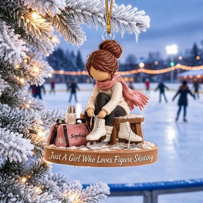 Personalized Skating Enthusiast Ornament - Gift For Girl/Boy