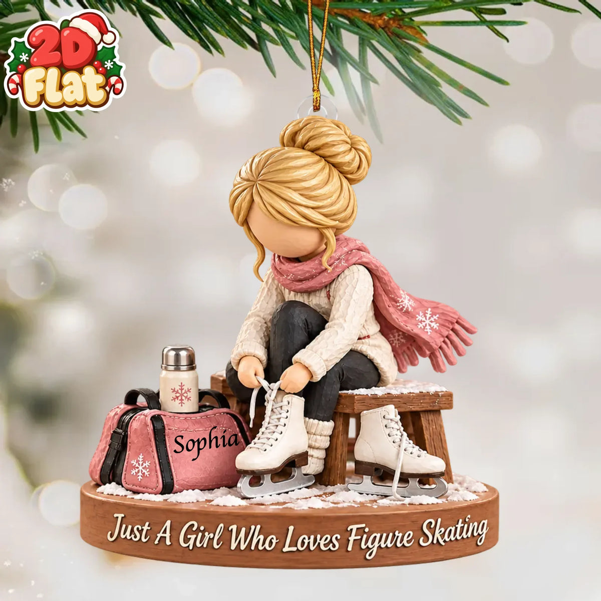 Personalized Skating Enthusiast Ornament - Gift For Girl/Boy