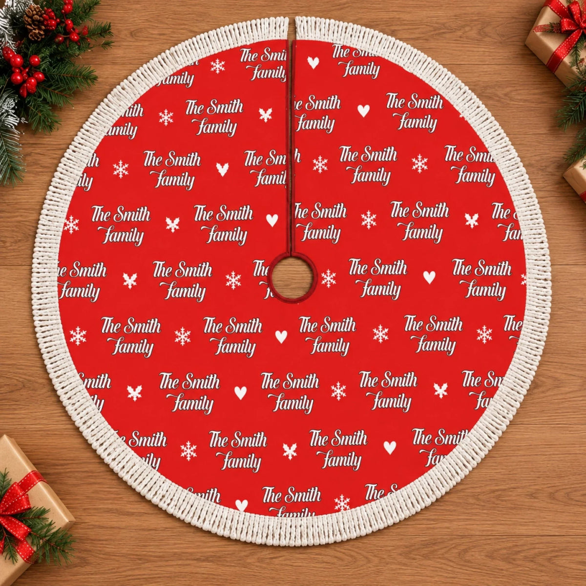Personalized Tree Skirt - Christmas Gift For Family - Cozy Christmas, Family Style