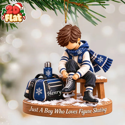 Personalized Skating Enthusiast Ornament - Gift For Girl/Boy