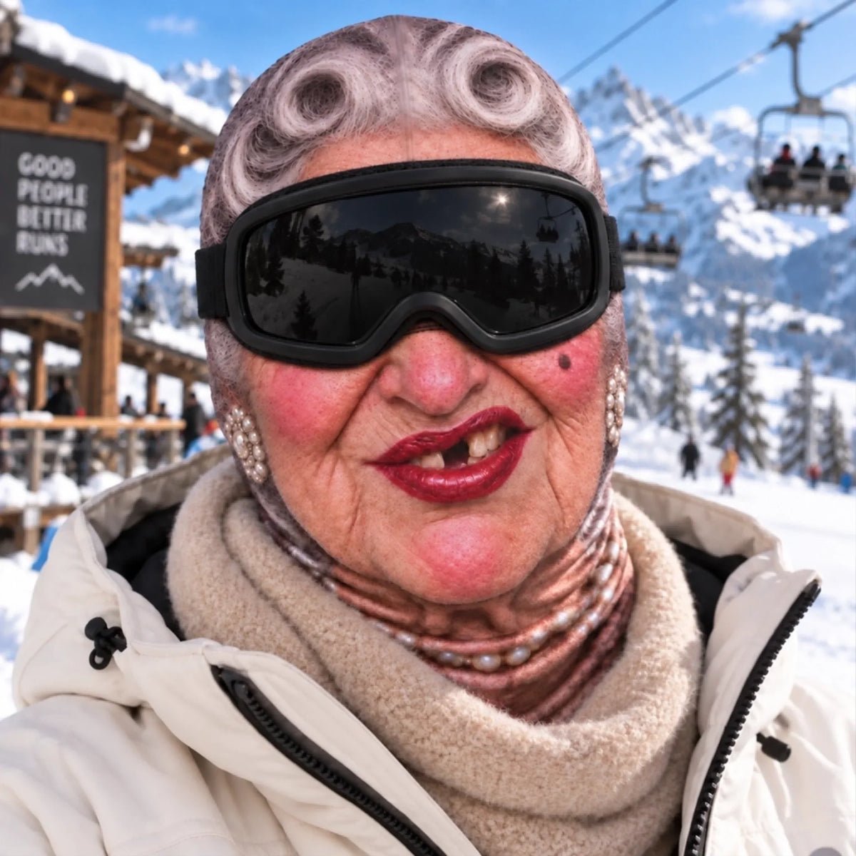 Custom Funny Ski Mask - Personalized Birthday Gifts For Ski Lovers - Born For The Slopes