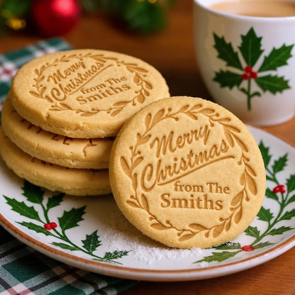 Custom Cookie Embosser Stamp - Personalized Family Name Christmas Gift - Bake The Family Name Into Every Cookie