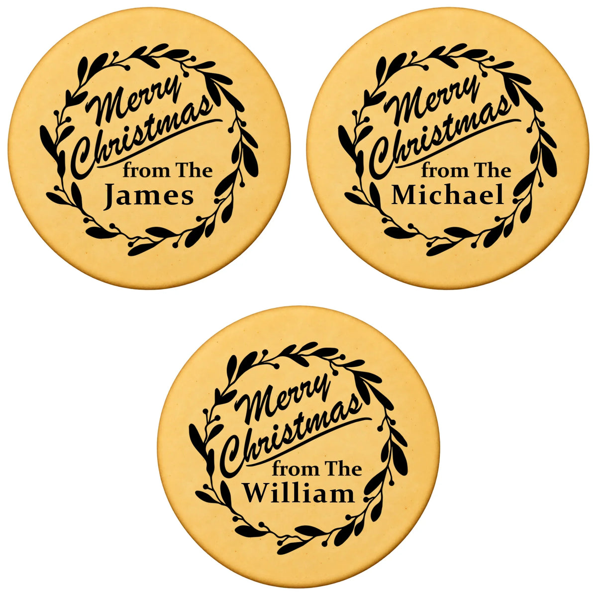 Custom Cookie Embosser Stamp - Personalized Family Name Christmas Gift - Bake The Family Name Into Every Cookie