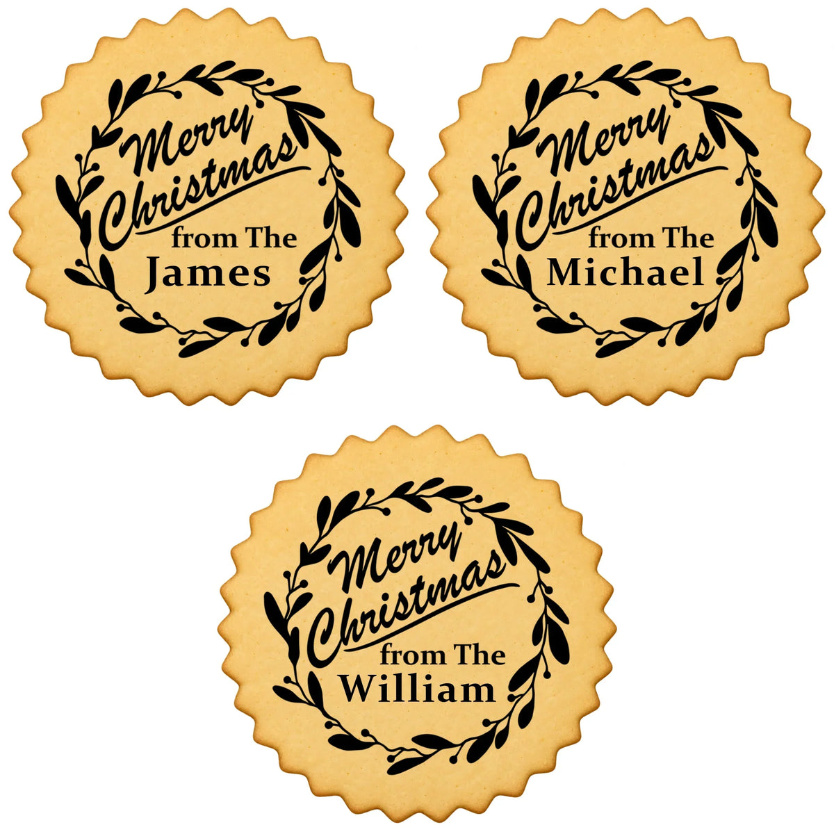 Custom Cookie Embosser Stamp - Personalized Family Name Christmas Gift - Bake The Family Name Into Every Cookie