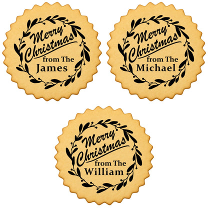 Custom Cookie Embosser Stamp - Personalized Family Name Christmas Gift - Bake The Family Name Into Every Cookie