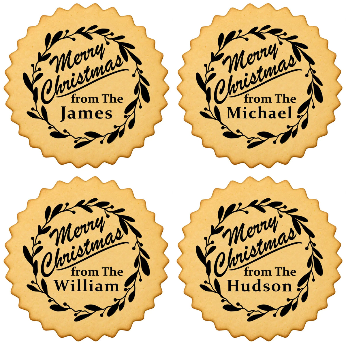 Custom Cookie Embosser Stamp - Personalized Family Name Christmas Gift - Bake The Family Name Into Every Cookie