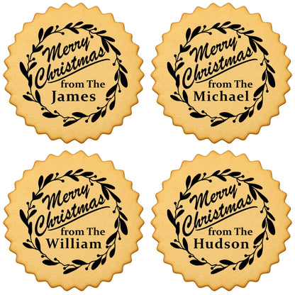 Custom Cookie Embosser Stamp - Personalized Family Name Christmas Gift - Bake The Family Name Into Every Cookie