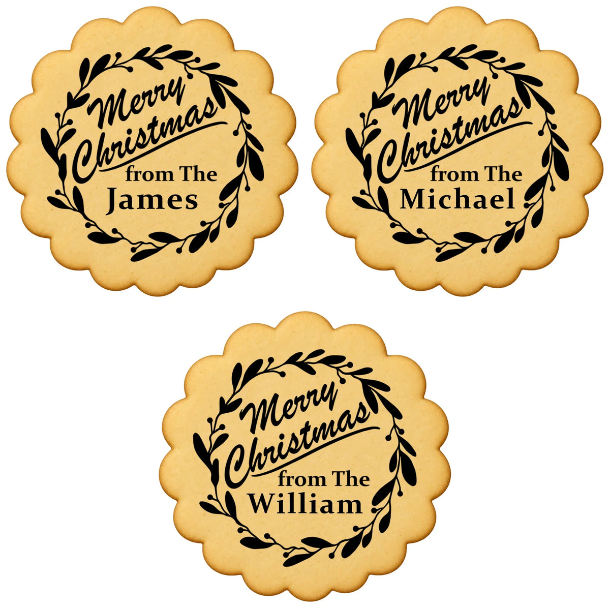 Custom Cookie Embosser Stamp - Personalized Family Name Christmas Gift - Bake The Family Name Into Every Cookie