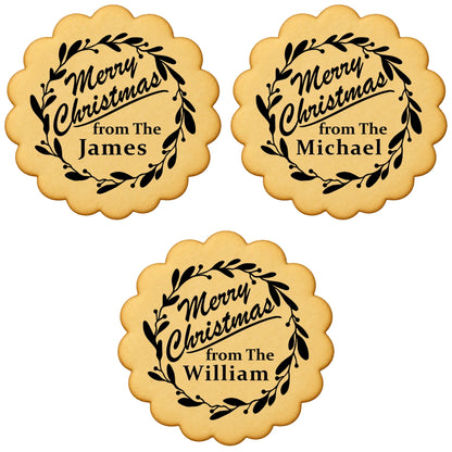 Custom Cookie Embosser Stamp - Personalized Family Name Christmas Gift - Bake The Family Name Into Every Cookie