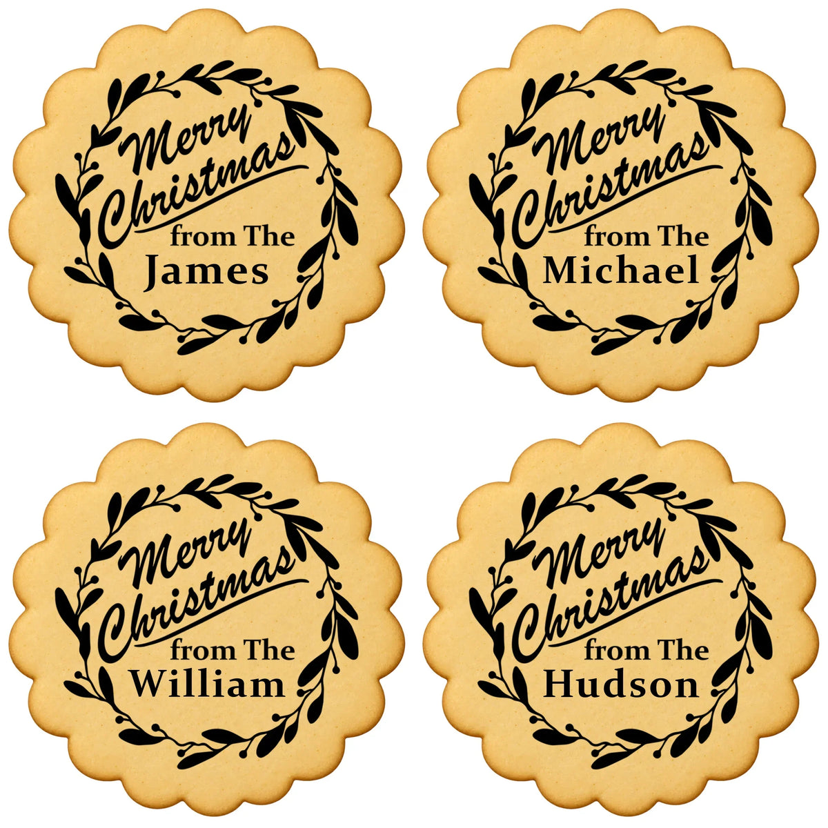 Custom Cookie Embosser Stamp - Personalized Family Name Christmas Gift - Bake The Family Name Into Every Cookie
