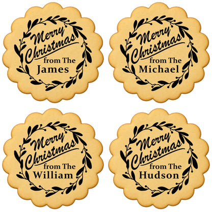 Custom Cookie Embosser Stamp - Personalized Family Name Christmas Gift - Bake The Family Name Into Every Cookie