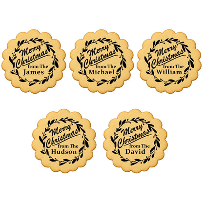 Custom Cookie Embosser Stamp - Personalized Family Name Christmas Gift - Bake The Family Name Into Every Cookie