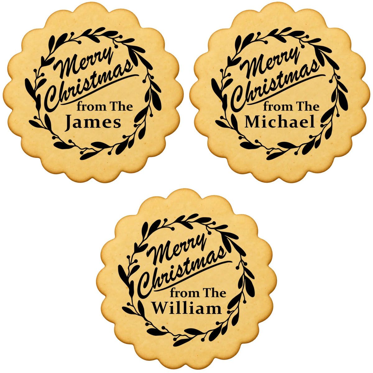 Custom Cookie Embosser Stamp - Personalized Family Name Christmas Gift - Bake The Family Name Into Every Cookie