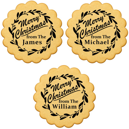 Custom Cookie Embosser Stamp - Personalized Family Name Christmas Gift - Bake The Family Name Into Every Cookie