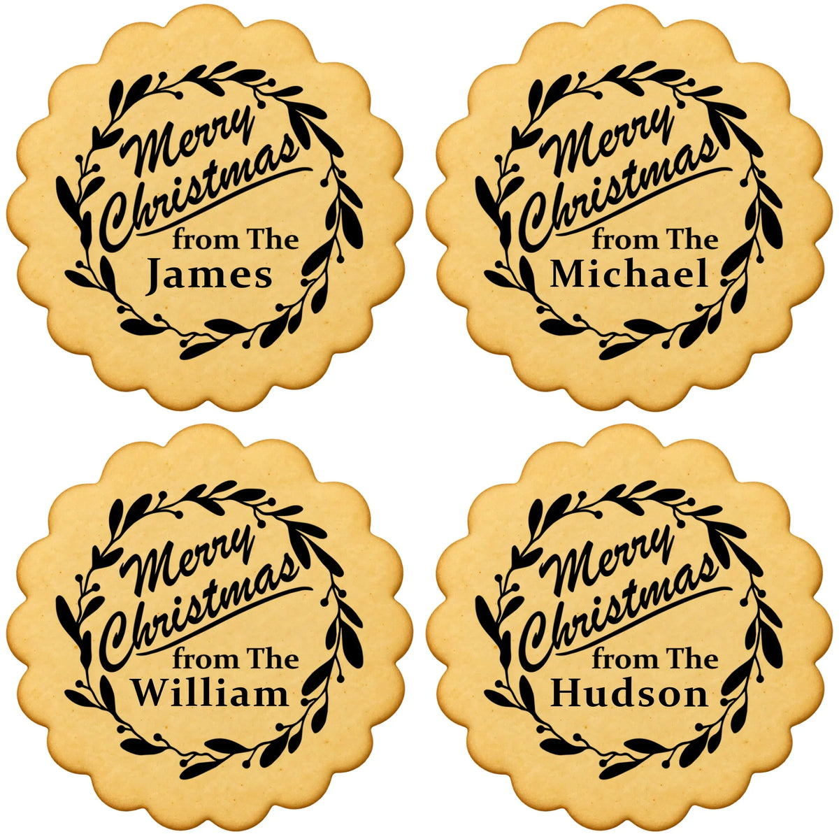Custom Cookie Embosser Stamp - Personalized Family Name Christmas Gift - Bake The Family Name Into Every Cookie