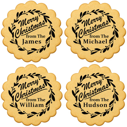 Custom Cookie Embosser Stamp - Personalized Family Name Christmas Gift - Bake The Family Name Into Every Cookie