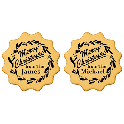 Custom Cookie Embosser Stamp - Personalized Family Name Christmas Gift - Bake The Family Name Into Every Cookie