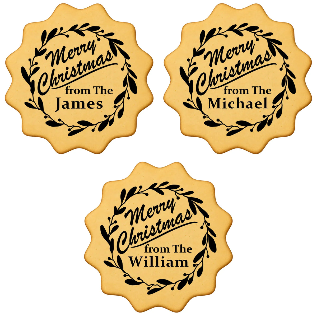 Custom Cookie Embosser Stamp - Personalized Family Name Christmas Gift - Bake The Family Name Into Every Cookie