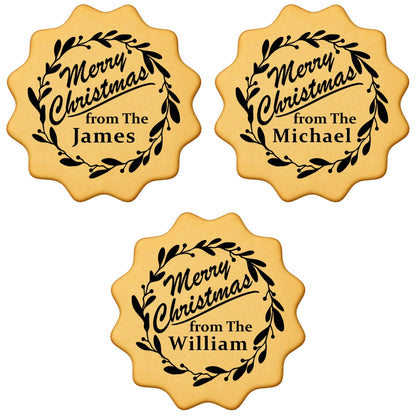 Custom Cookie Embosser Stamp - Personalized Family Name Christmas Gift - Bake The Family Name Into Every Cookie