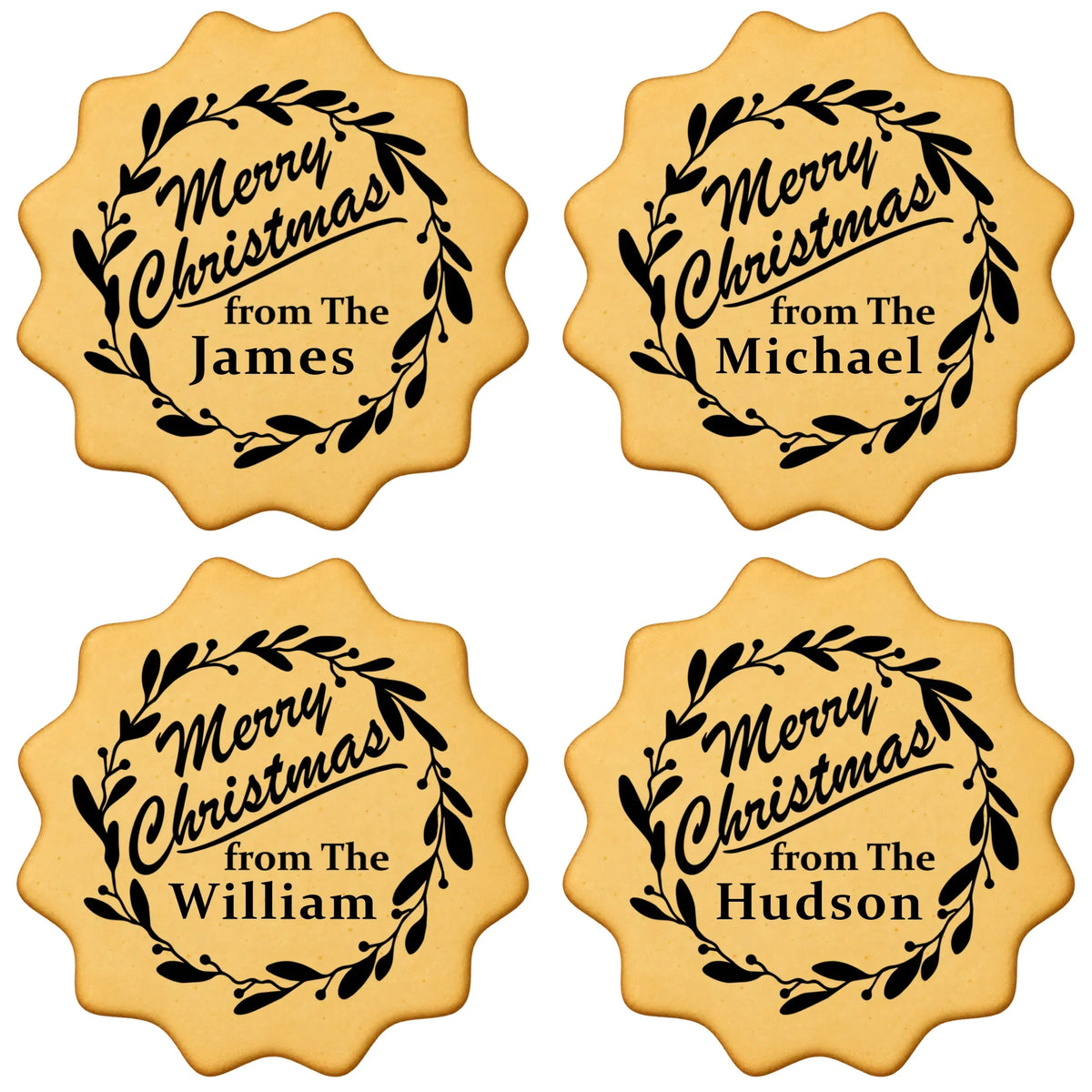 Custom Cookie Embosser Stamp - Personalized Family Name Christmas Gift - Bake The Family Name Into Every Cookie