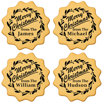 Custom Cookie Embosser Stamp - Personalized Family Name Christmas Gift - Bake The Family Name Into Every Cookie
