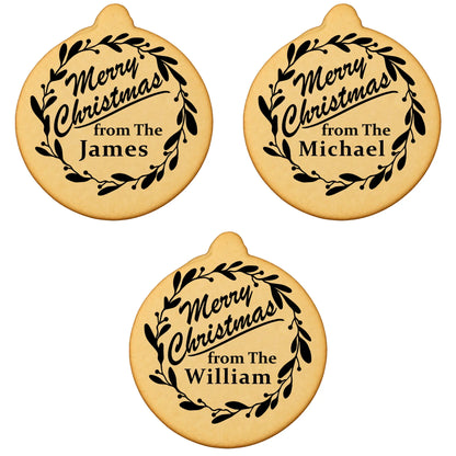 Custom Cookie Embosser Stamp - Personalized Family Name Christmas Gift - Bake The Family Name Into Every Cookie