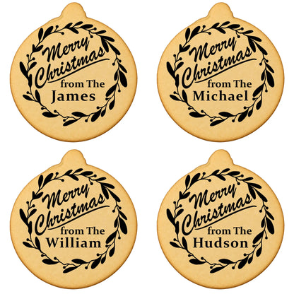 Custom Cookie Embosser Stamp - Personalized Family Name Christmas Gift - Bake The Family Name Into Every Cookie