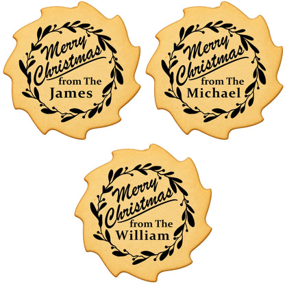Custom Cookie Embosser Stamp - Personalized Family Name Christmas Gift - Bake The Family Name Into Every Cookie