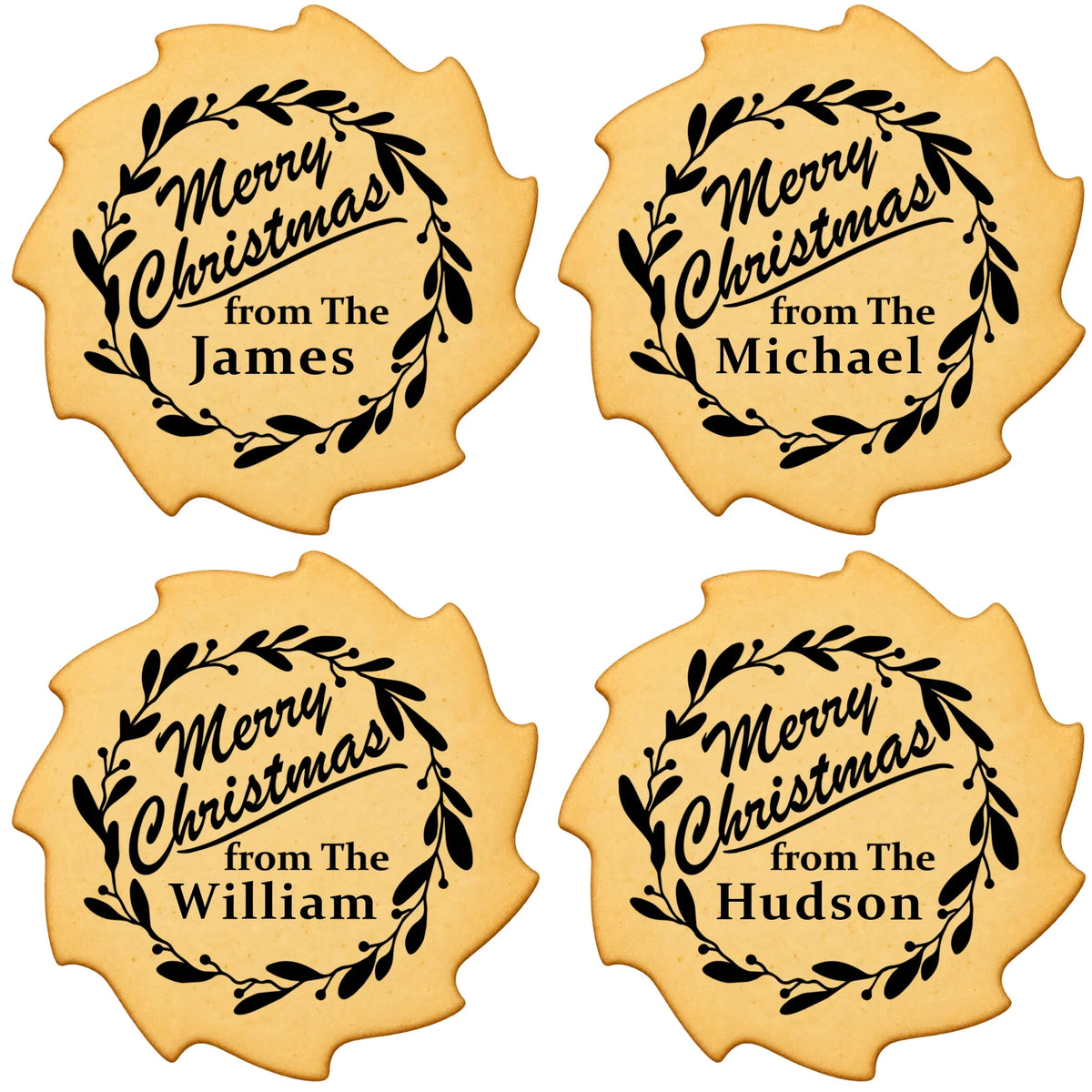Custom Cookie Embosser Stamp - Personalized Family Name Christmas Gift - Bake The Family Name Into Every Cookie