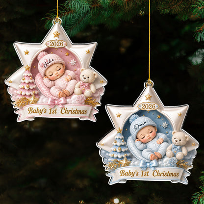 Born For Christmas Magic - Personalized 3D Effect Acrylic Ornament