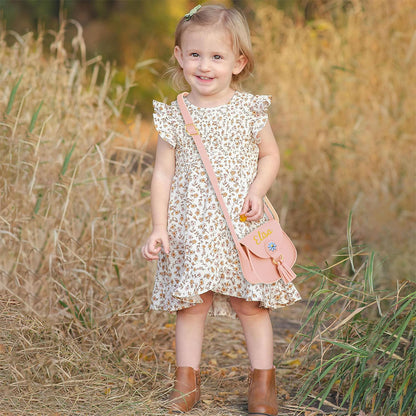 Personalized Kid Flower Crossbody Bag