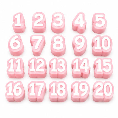 20 Pcs Number Pencil Toppers 1-20, Reusable Classroom Pencil Labels for Teachers, Pencil Tracking Markers for Student Number System, School Supply Station and Classroom Organization