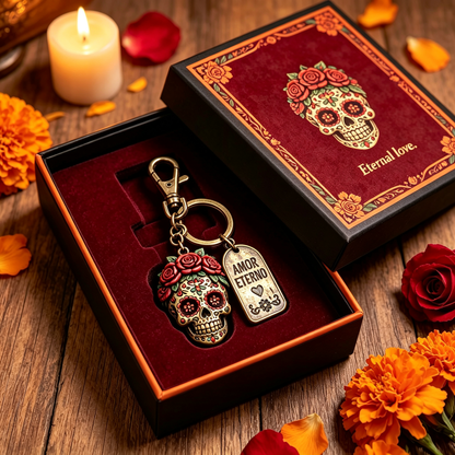💀 Day of the Dead Skull Keychain Collection