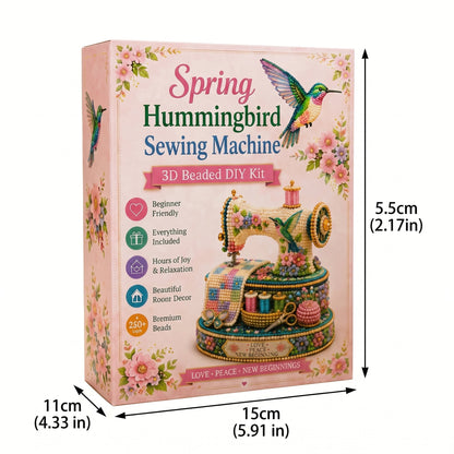 🐦🌸 Spring Hummingbird Sewing Machine DIY Kit 🧵 3D Spring Keepsake Edition💐