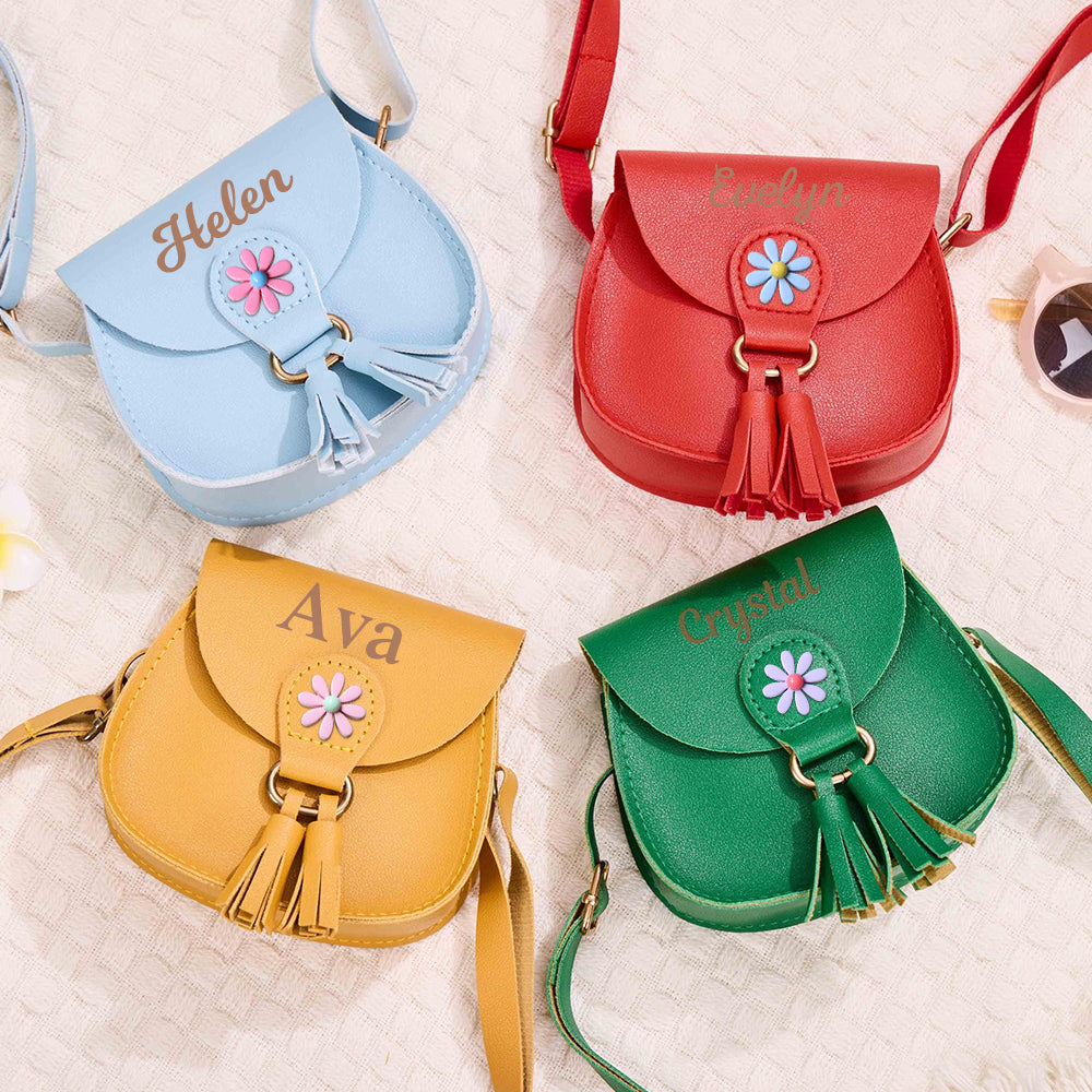 Personalized Kid Flower Crossbody Bag