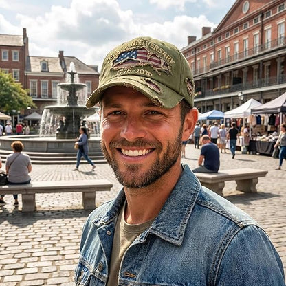 USA 250th Anniversary Eagle Hat – Patriotic Baseball Cap